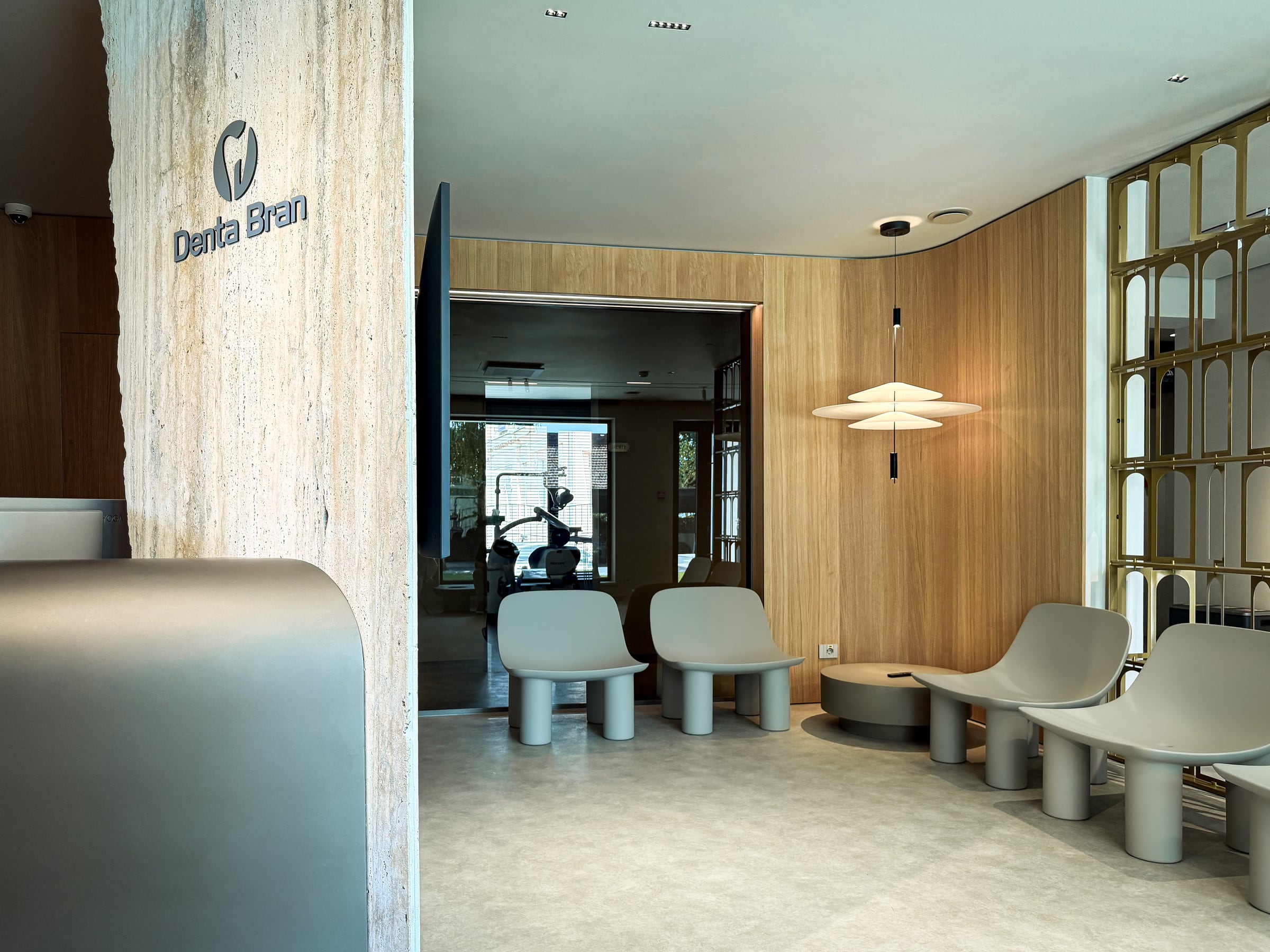 Waiting area with designer seating