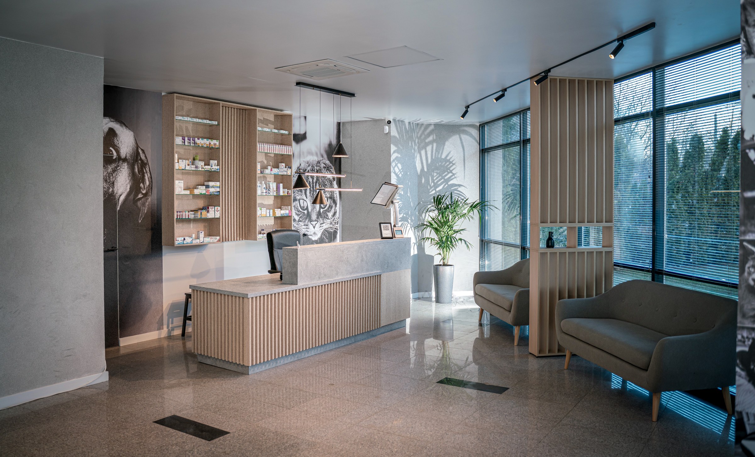 Veterinary Clinic Bucharest — Reception and veterinary pharmacy